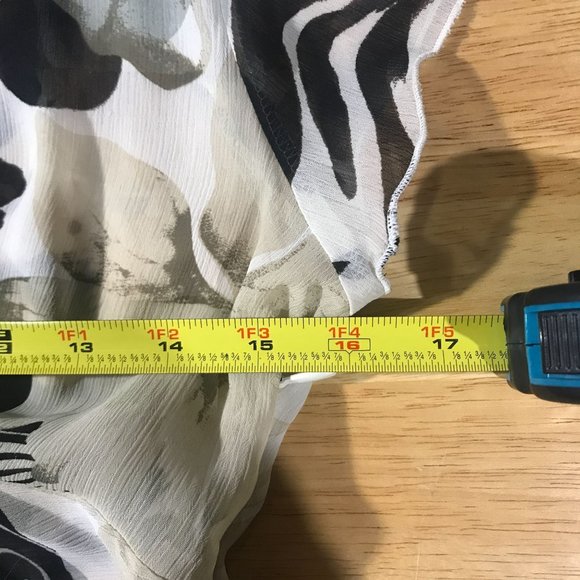 M.K.M Designs Women's Small Y2K Semi Sheer Crop Belly Relieving Blouse V Neck To - Picture 13 of 15